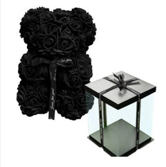 Artificial Rose Teddy Bear Box