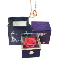 Rose Box Heart Necklace