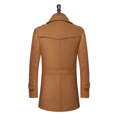 Double Collar Woolen Coat