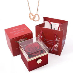 Rose Box Heart Necklace