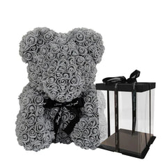 Artificial Rose Teddy Bear Box