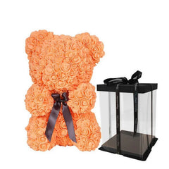 Artificial Rose Teddy Bear Box