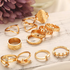 13 Pieces Medallion Ring Set