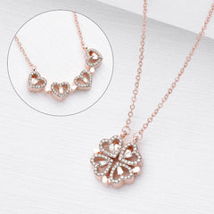 Four-Leaf Clover & Heart Necklace Gift Set