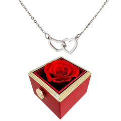 Rose Box Heart Necklace