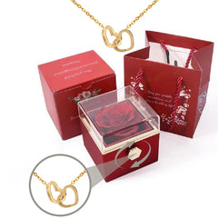 Rose Box Heart Necklace