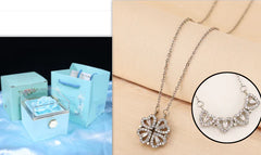 Four-Leaf Clover & Heart Necklace Gift Set