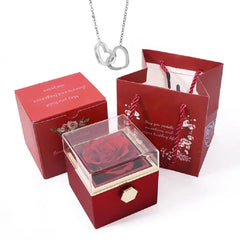 Rose Box Heart Necklace