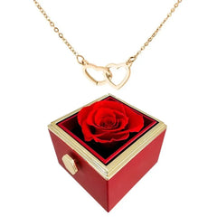 Rose Box Heart Necklace