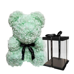 Artificial Rose Teddy Bear Box