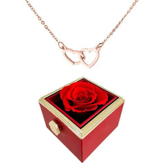 Rose Box Heart Necklace