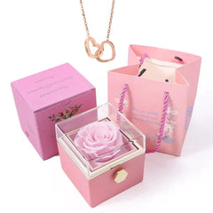 Rose Box Heart Necklace