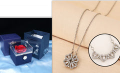 Four-Leaf Clover & Heart Necklace Gift Set