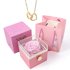 Rose Box Heart Necklace