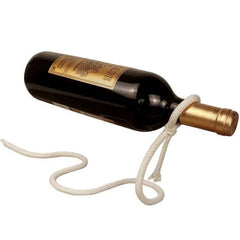 Suspended Rope Wine Bottle Holder