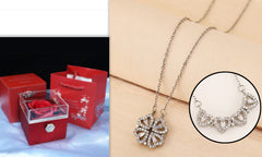 Four-Leaf Clover & Heart Necklace Gift Set